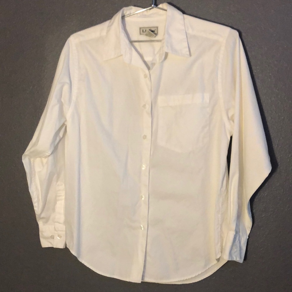 L.L. Bean Women’s Long Sleeve White Button Down